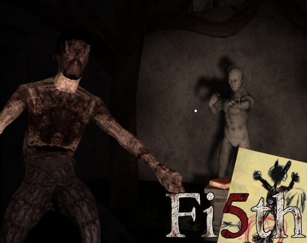 THE FIFTH Official Key Art & Creature Encounter - Psychological Horror Investigation in a retro survival-horror atmosphere.